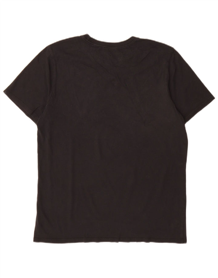 Męski T-shirt Nike o sportowym kroju z grafiką, średni czarny, bawełniany