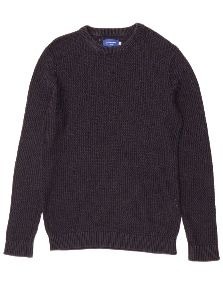 Męski sweter Jack & Jones z okrągłym dekoltem, średni granatowy akryl