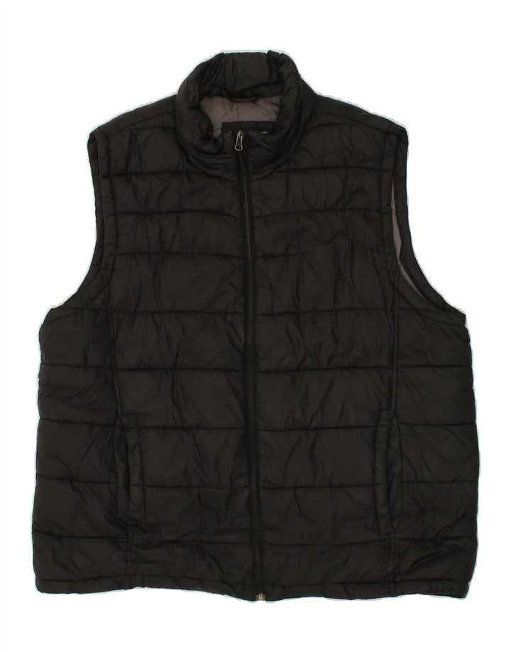 IZOD Mens Big & Tall Padded Gilet UK 42 XL Black Polyester Vintage Izod and Second-Hand Izod from Messina Hembry 