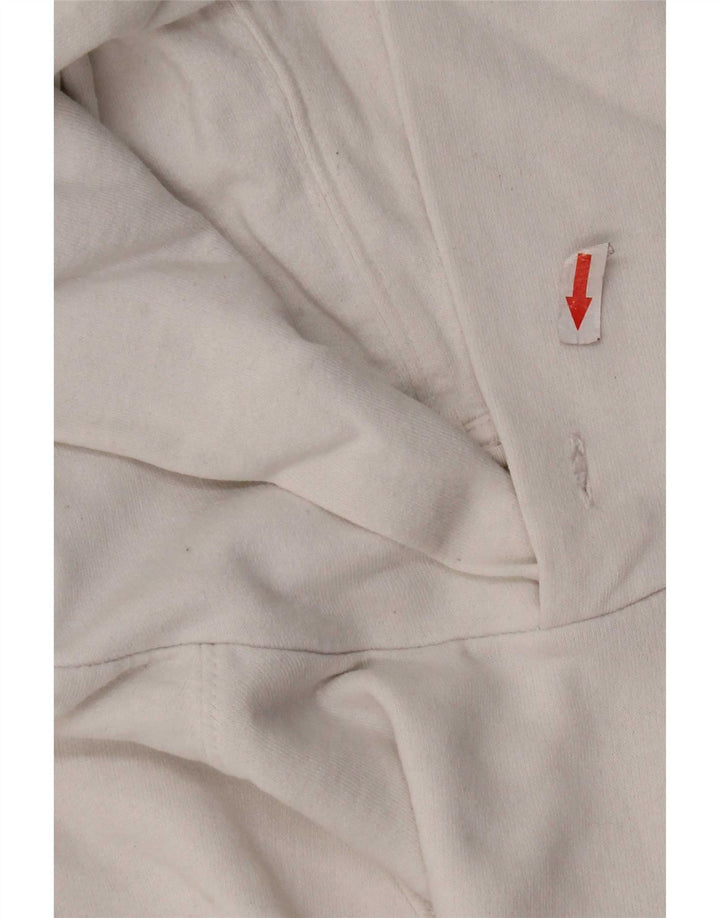 Męski sweter z kapturem Levi's z grafiką, duży, biały, bawełniany