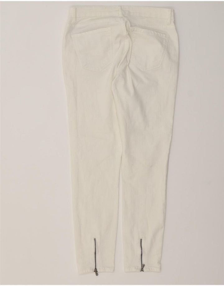 Jeansy damskie ZARA Cargo Slim EU 38 Small W28 L27 Biała bawełna