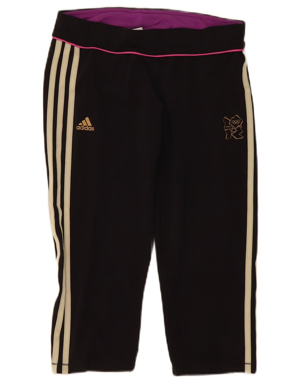 Legginsy Adidas Damskie Climalite Graphic Capri UK 12 Średnie Czarne