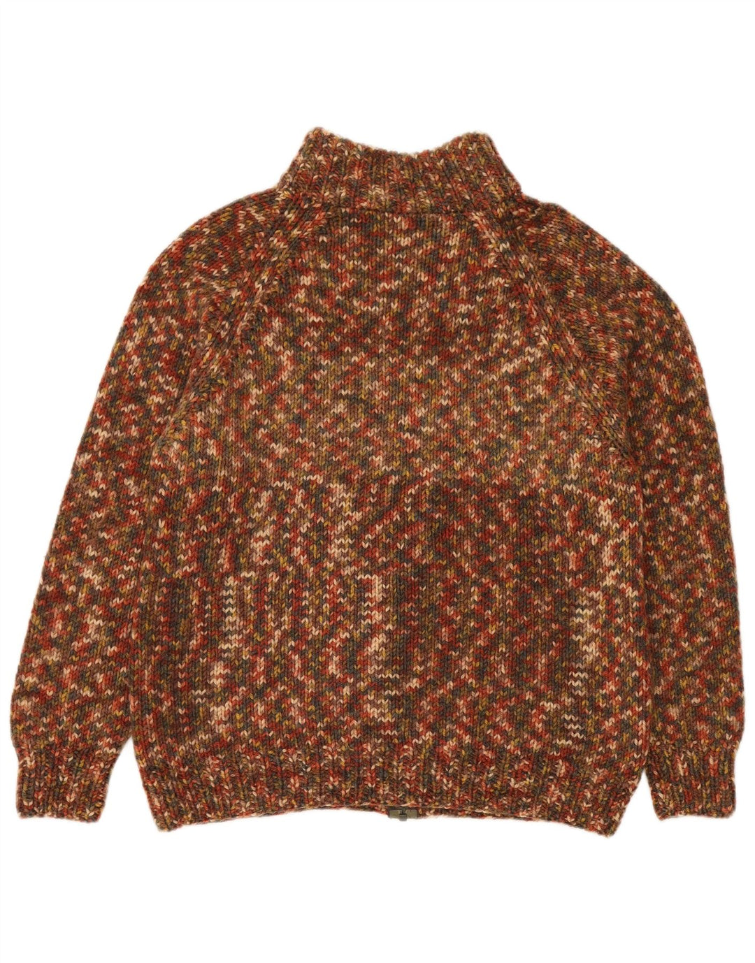 Vintage męski sweter rozpinany, średni, wielokolorowy, nakrapiany