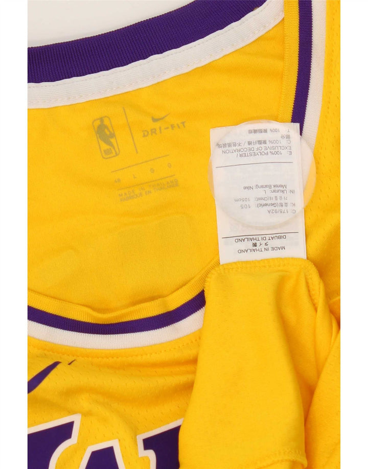 Męska kamizelka z grafiką Nike Lakers, duża, żółta, poliestrowa