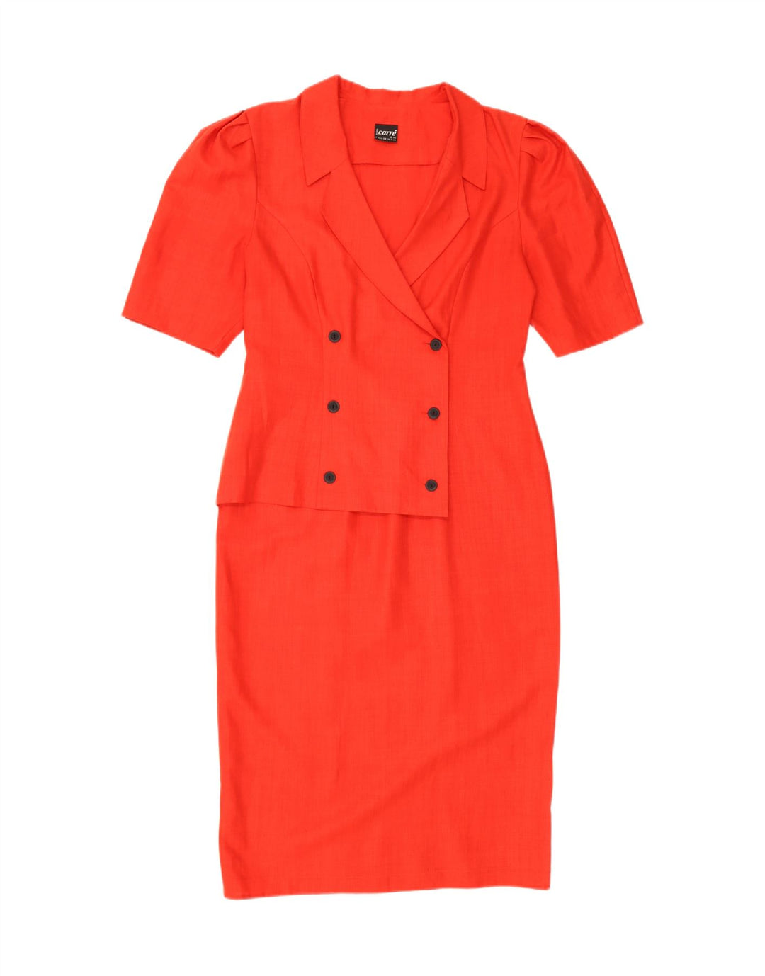 CARRE Womens Sheath Dress UK 14 Medium Red Linen Vintage Carre and Second-Hand Carre from Messina Hembry 