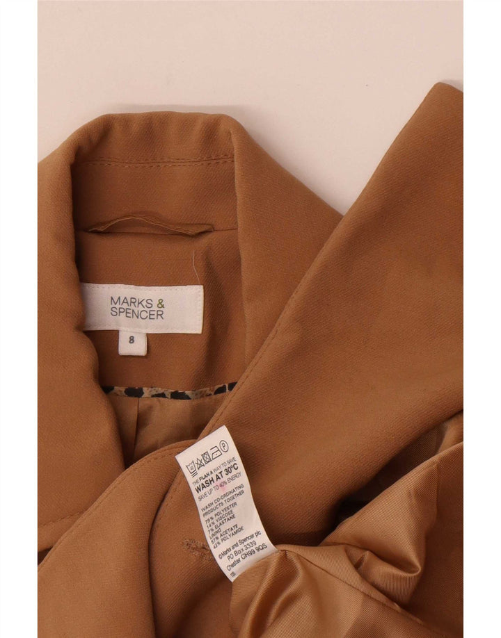 Marks & Spencer Damska marynarka z podwójnymi piersiami, UK 8, mała, beżowa