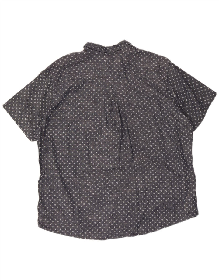 Koszula męska z krótkim rękawem Eddie Bauer 2XL, niebieska, bawełniana w cętki