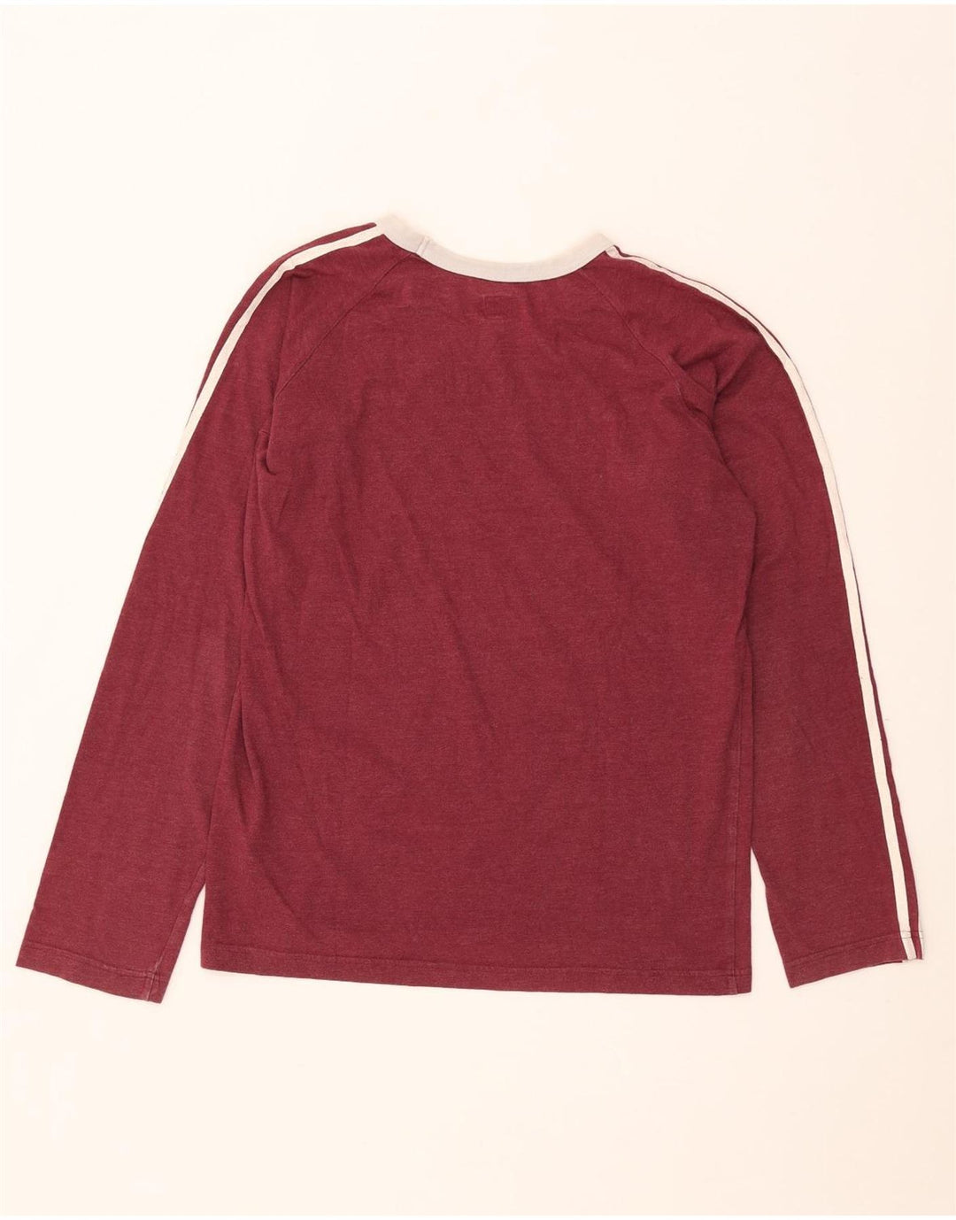 Męska koszulka Adidas z długim rękawem, średnia, bordowa, bawełniana