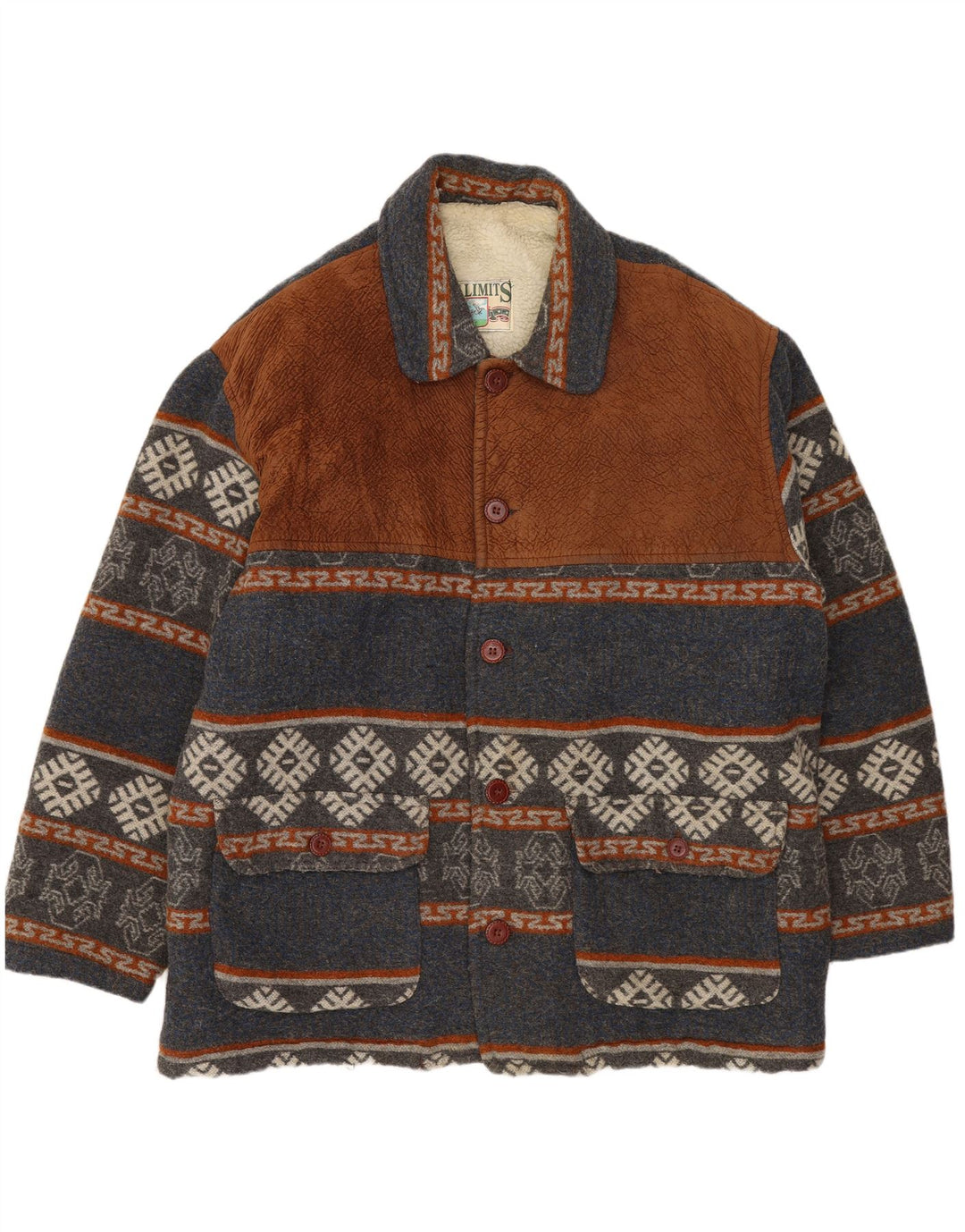 Kurtka męska Sherpa VINTAGE UK 42 XL granatowa Fair Isle
