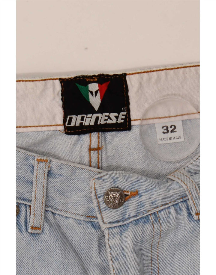 Męskie proste dżinsy Dainese W32 L32 Niebieskie bawełniane