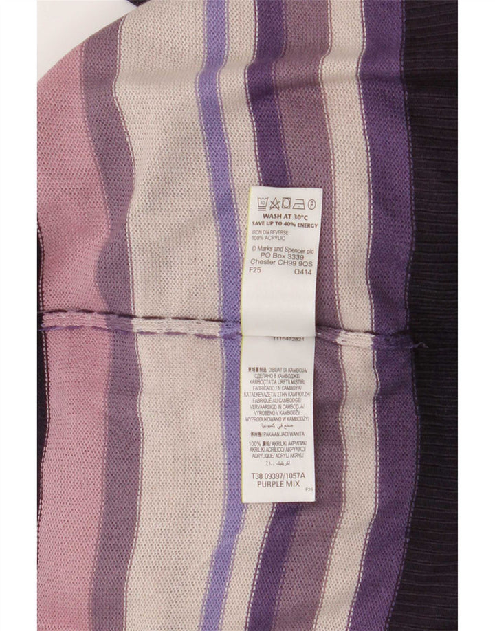 Marks & Spencer Damski sweter z dekoltem w łódkę, UK 16, duży, wielokolorowy
