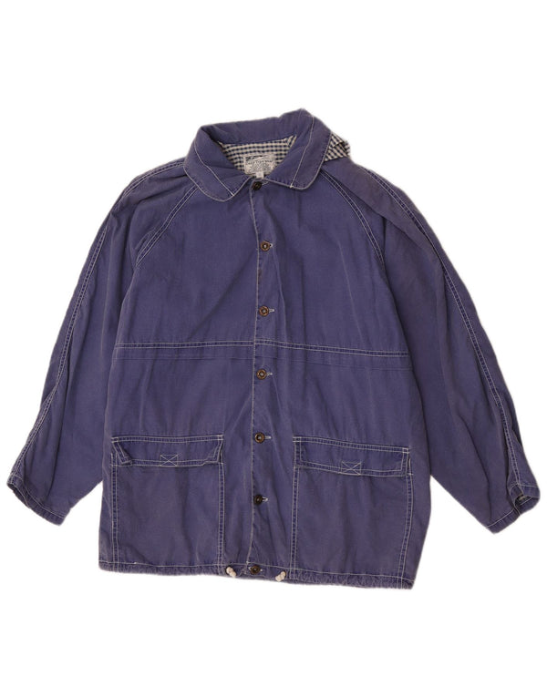 Vintage Girls Hooded Windbreaker Jacket 11-12 Years Purple Cotton