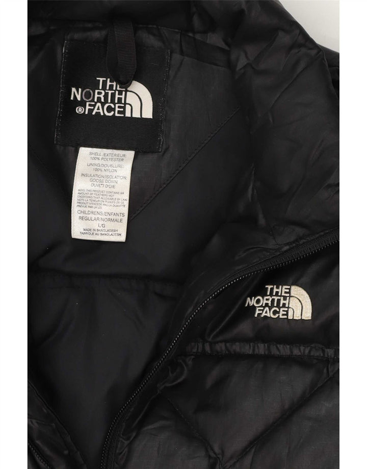 Wyściełana kurtka dziewczęca The North Face na 11–12 lat, duża, czarna, poliestrowa