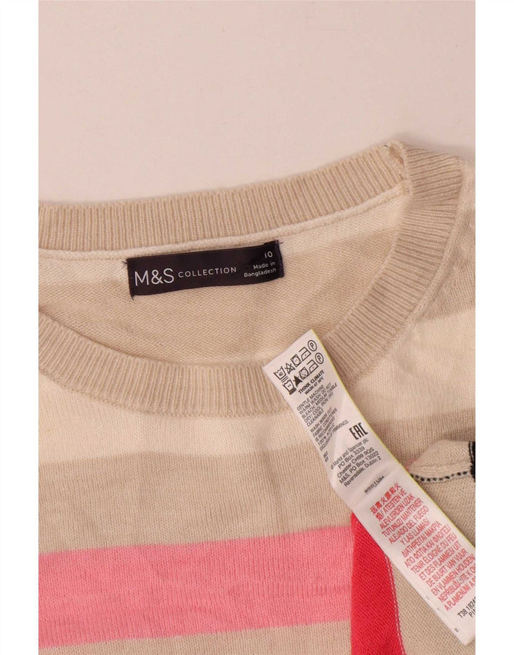 Marks & Spencer Damski sweter z okrągłym dekoltem, UK 10, mały, wielokolorowy