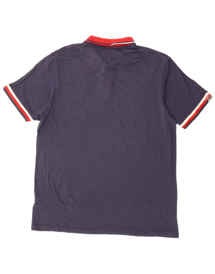 Męska koszulka polo Tommy Hilfiger XL, granatowa, bawełniana w bloki kolorów