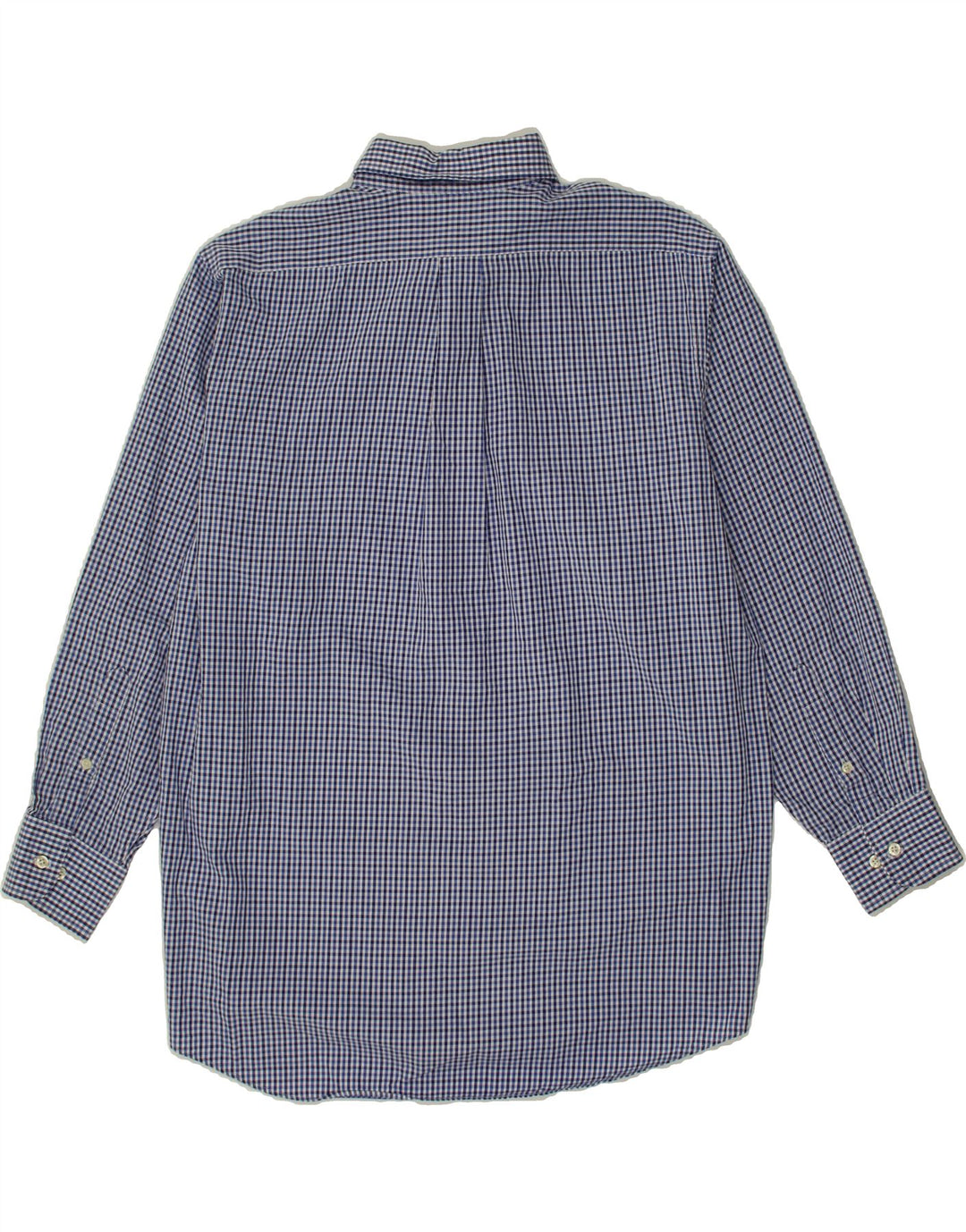 CHAPS Mens Shirt Size 17 XL Blue Check Cotton Vintage Chaps and Second-Hand Chaps from Messina Hembry 
