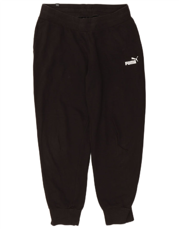 Męskie spodnie dresowe Puma Joggers, średnia czarna bawełna