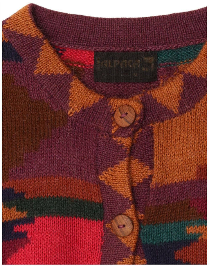 Sweter damski w stylu vintage, UK 14, średni, wielokolorowy, geometryczny
