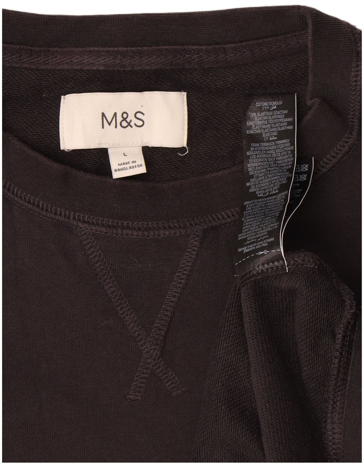 Marks & Spencer Męski sweter, duży, czarny, bawełniany