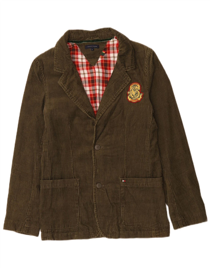Tommy Hilfiger Chłopięca sztruksowa marynarka zapinana na 2 guziki 15-16 lat Khaki