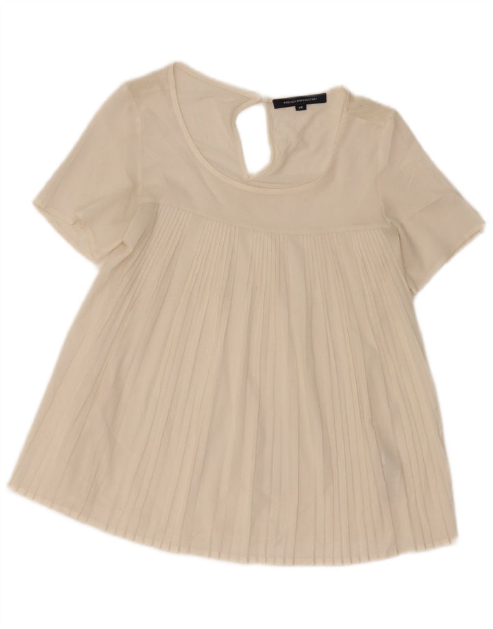 Damska bluzka oversize French Connection UK 6 XS, biały poliester