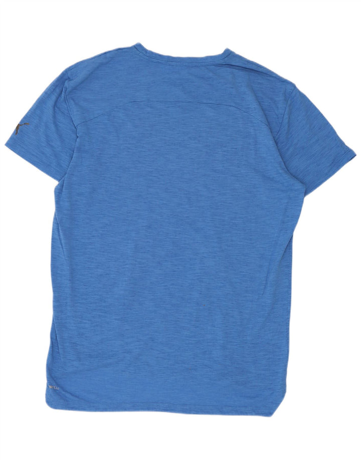 Męski T-shirt z grafiką Puma, średni niebieski