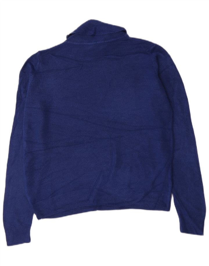 Marks & Spencer Damski sweter z golfem UK 12, średni granatowy