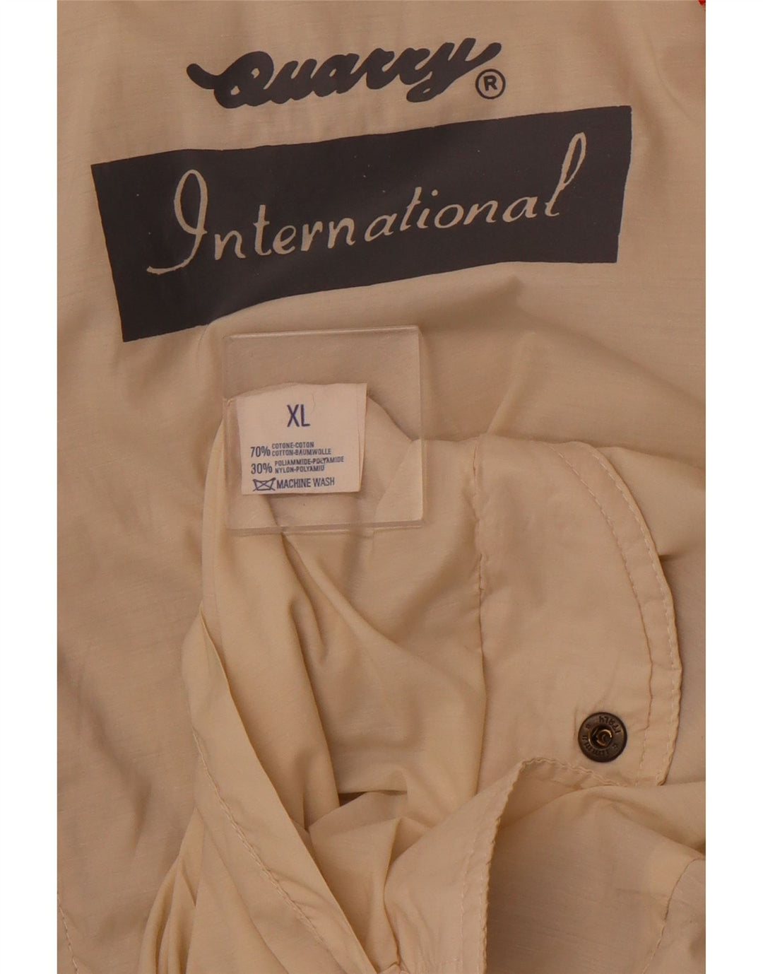 Męska dwustronna kurtka QUARRY Graphic UK 42 XL złamanej bieli, bawełniana