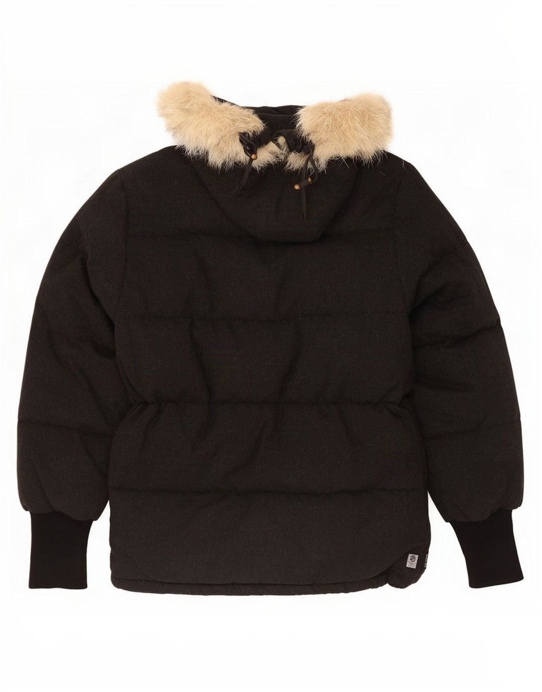 Męska ocieplana kurtka z kapturem Moncler UK 36 Mała czarna wełna