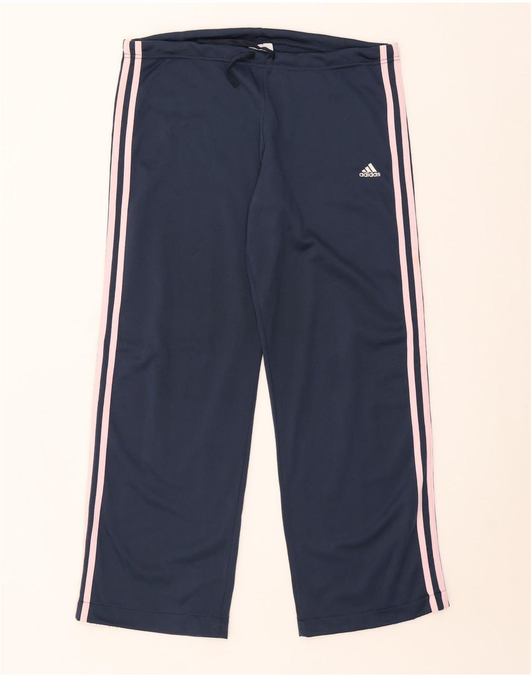 Męskie spodnie dresowe Adidas, duże, granatowe, poliestrowe
