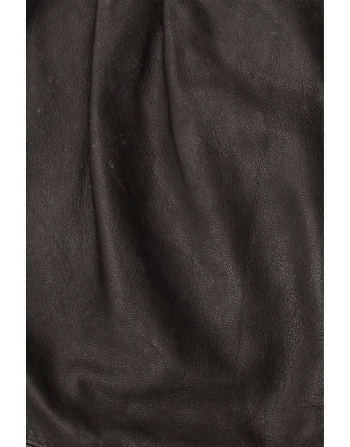 VINTAGE Womens Leather Skirt W26 Small Black Vintage Vintage and Second-Hand Vintage from Messina Hembry 