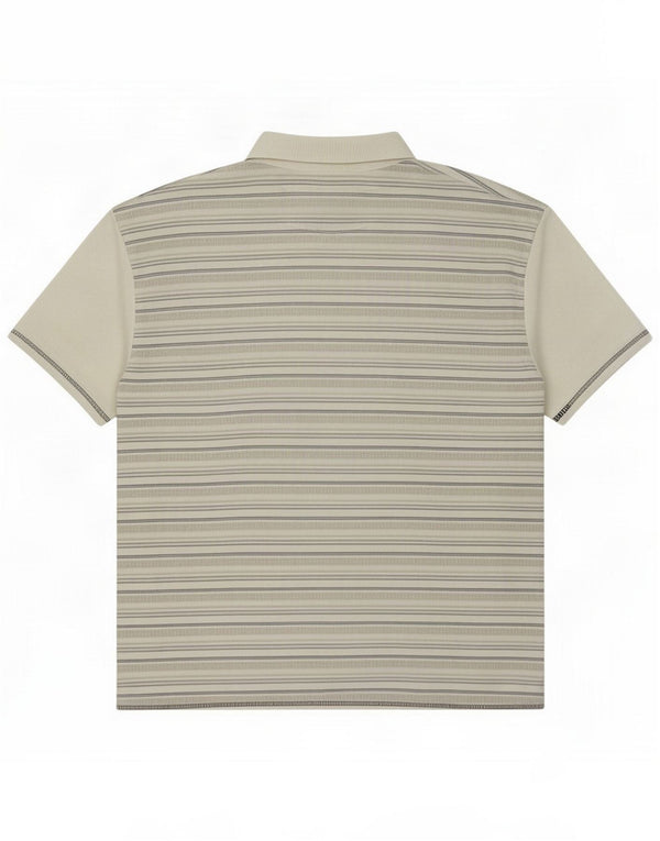 Męska koszulka polo vintage XL w białe paski