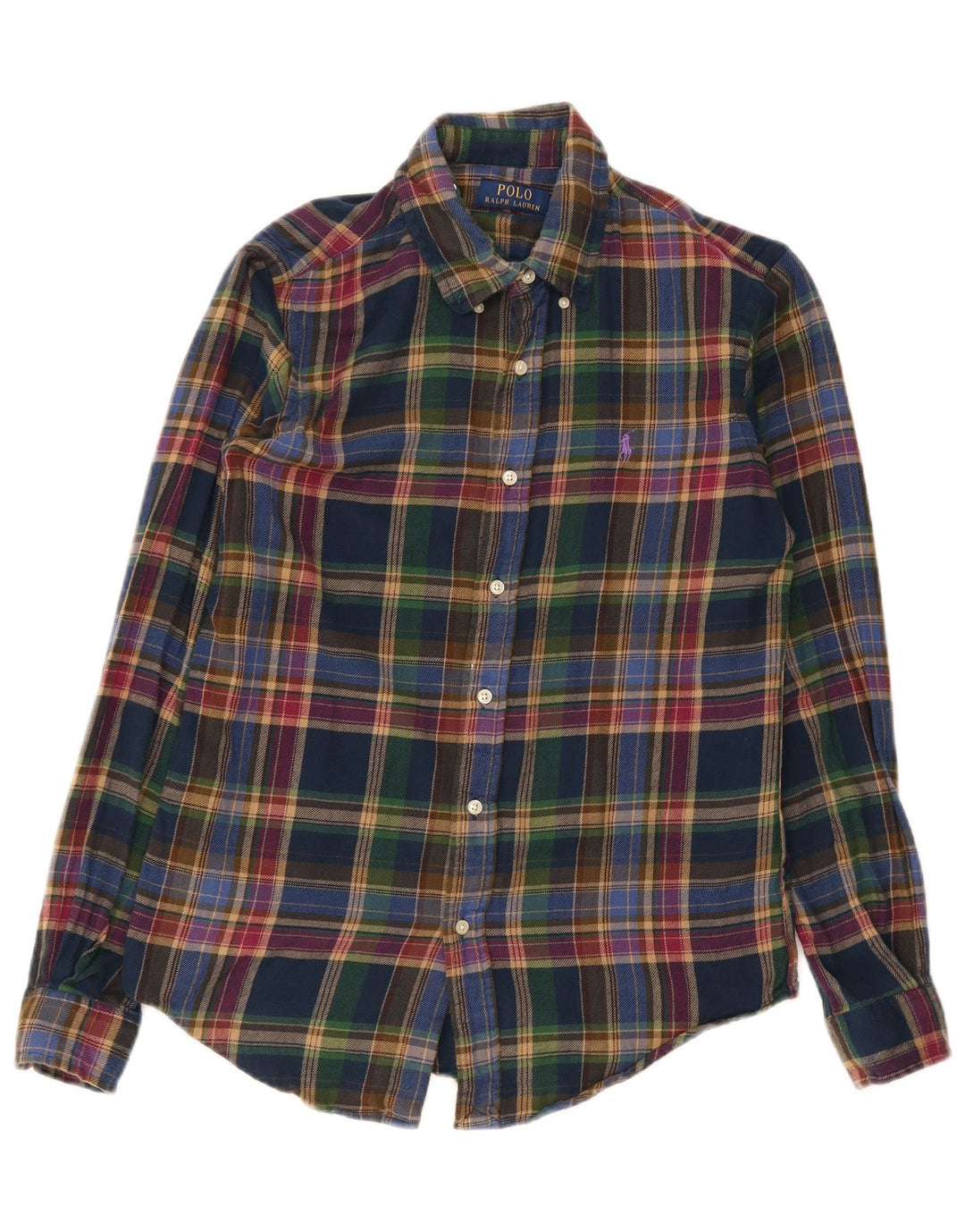 Męska koszula flanelowa Polo Ralph Lauren o dopasowanym kroju, w małą wielobarwną kratkę