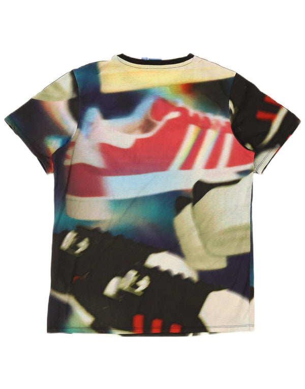 Damska koszulka graficzna Adidas Top UK 8, mała, wielobarwna, poliester