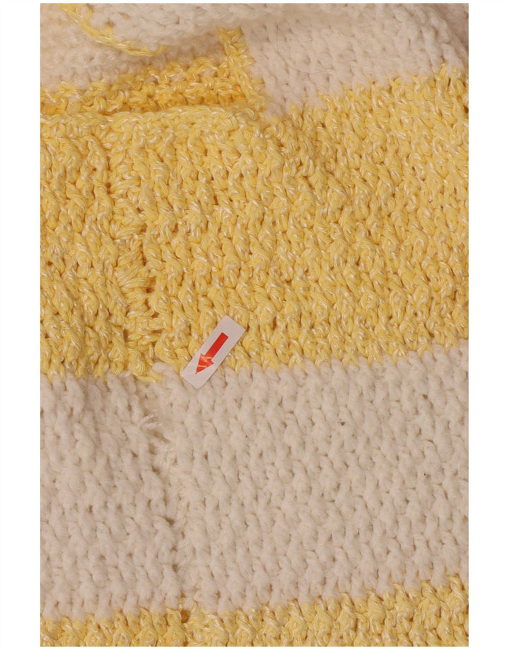 Vintage damski podkoszulek z kamizelką UK 14 w średnie białe paski
