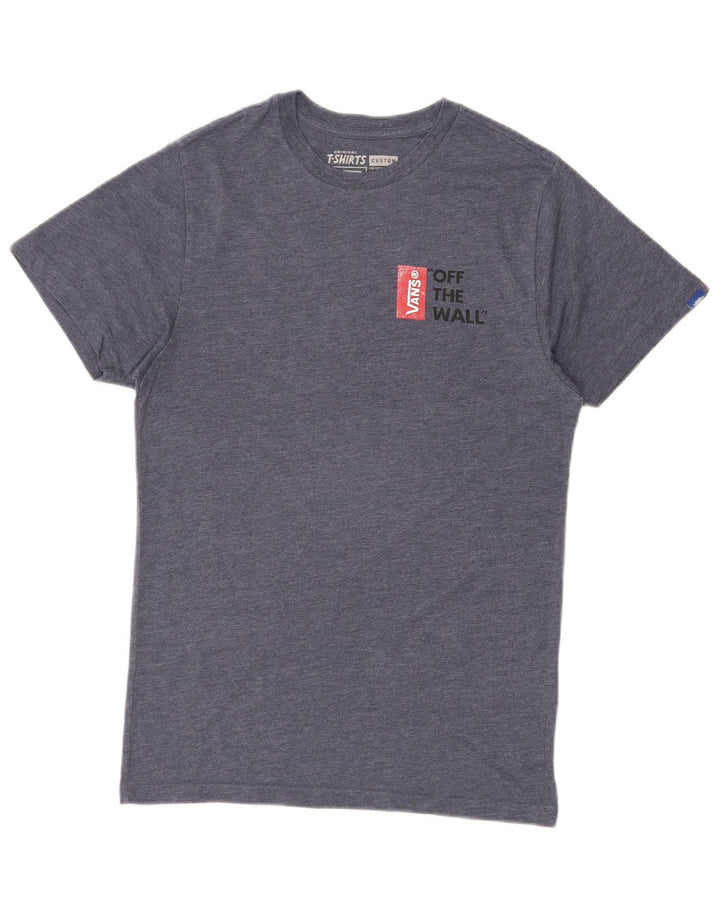 Męski T-shirt z grafiką VANS o dopasowanym kroju, mały, granatowy, bawełniany