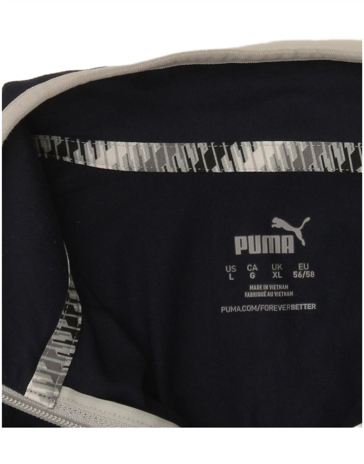 Męski dres Puma z zamkiem błyskawicznym i bluzą XL w kolorze granatowym