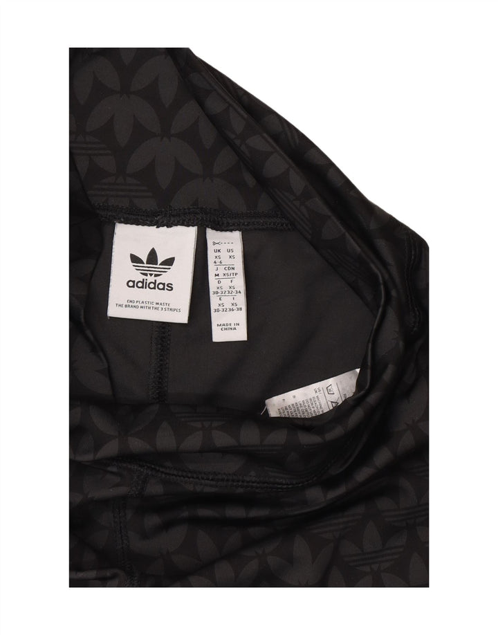 Damskie legginsy Adidas Graphic UK 4/6 XS Czarny poliester