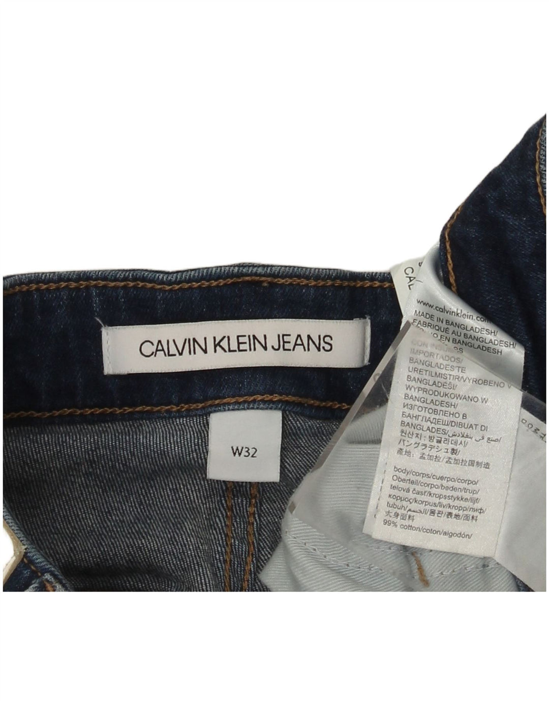 Męskie spodenki jeansowe Calvin Klein W32, średnioniebieskie, bawełniane