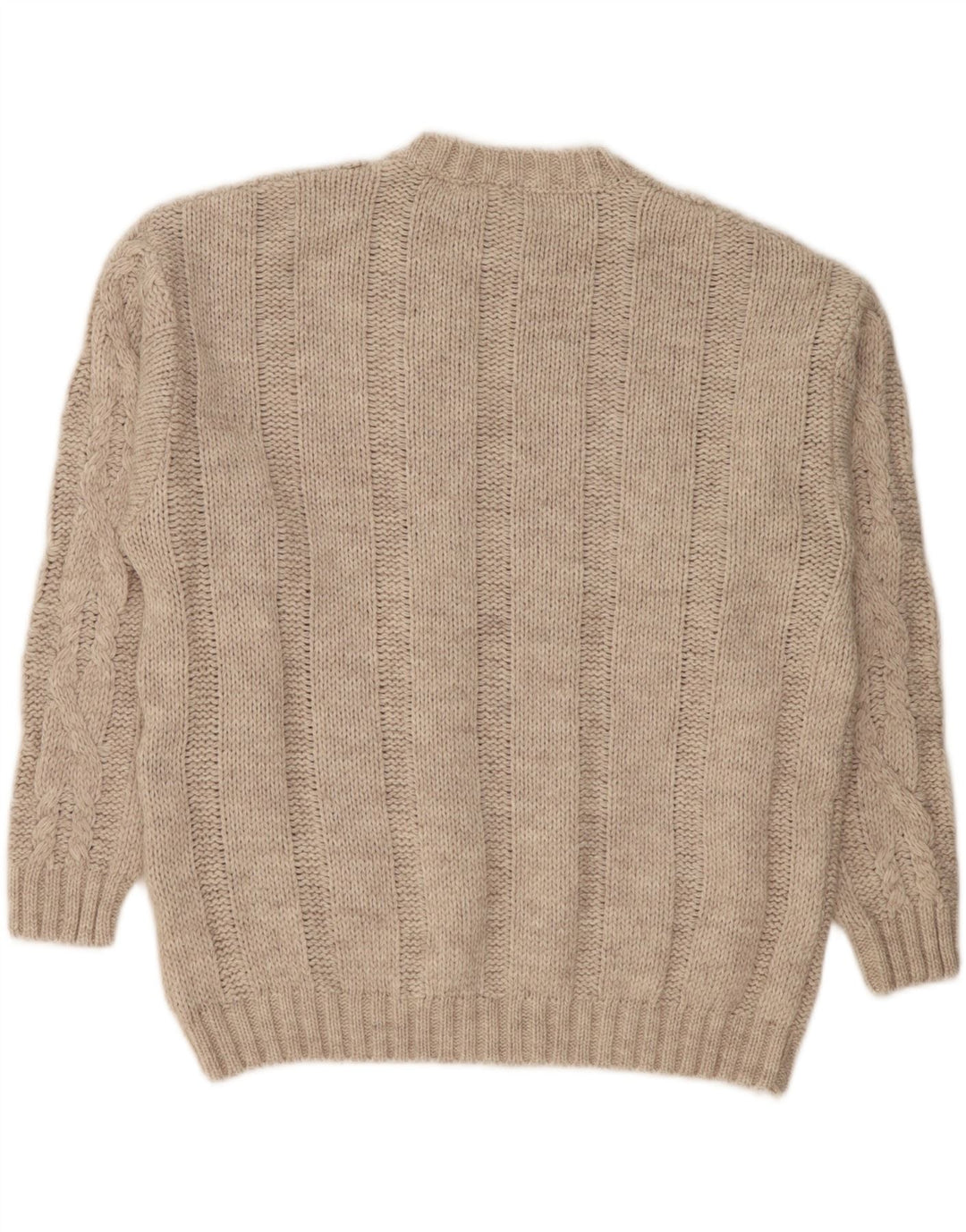 GIN TONIC Mens Crew Neck Jumper Sweater XL Beige Wool Vintage Gin Tonic and Second-Hand Gin Tonic from Messina Hembry 