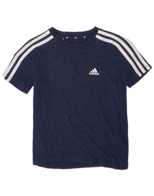 T-shirt chłopięcy Adidas Top 7-8 lat, granatowy, bawełniany