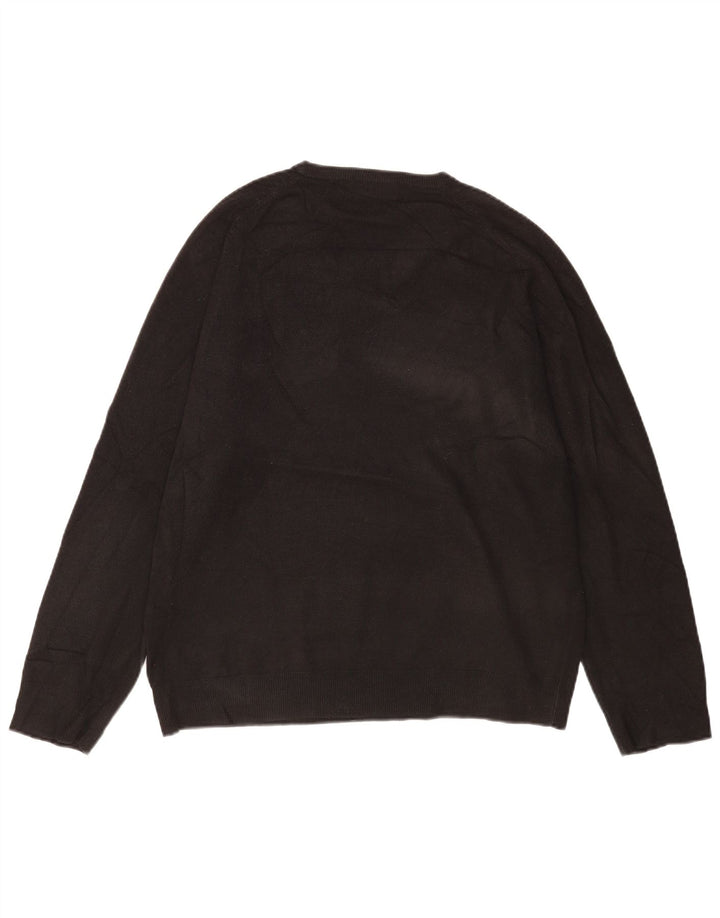 Marks & Spencer Męski sweter z dekoltem w kształcie litery V, UK 41/43, duży czarny