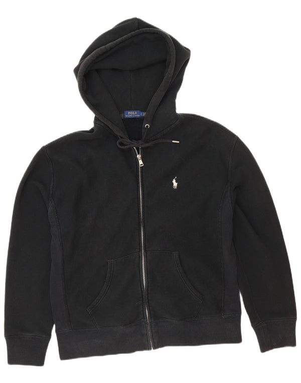 Męski sweter z kapturem i zamkiem Polo Ralph Lauren, mały, czarny, bawełniany
