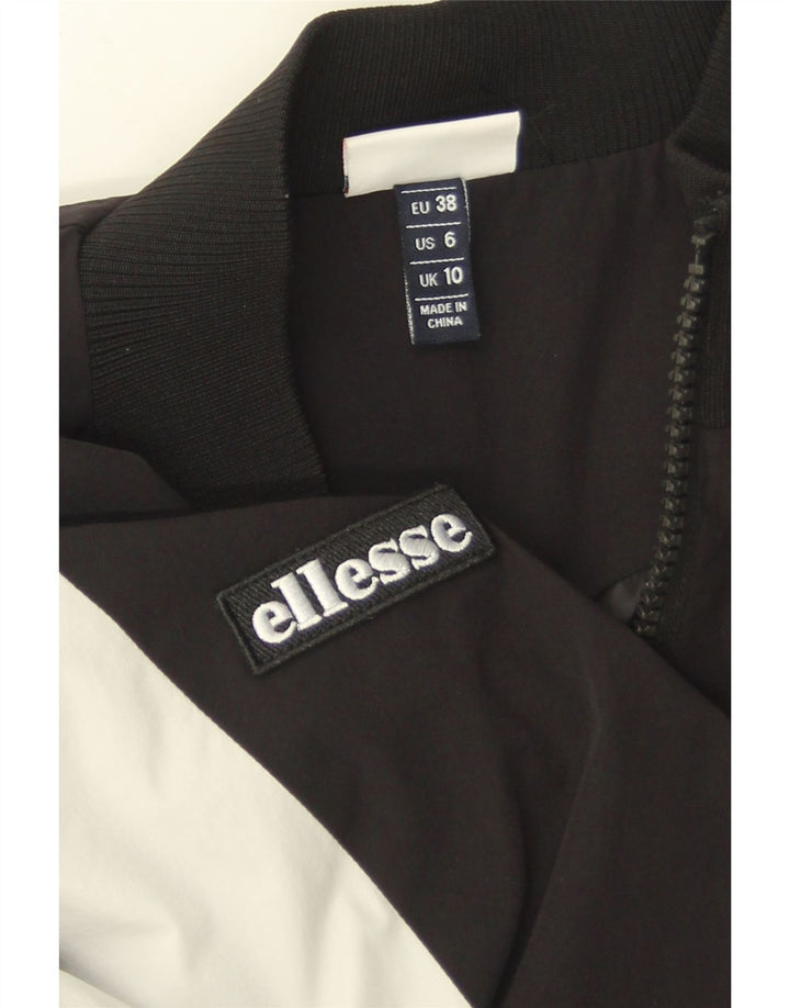 Damska kurtka dresowa Ellesse Crop Top UK 10 Small Black Colorblock