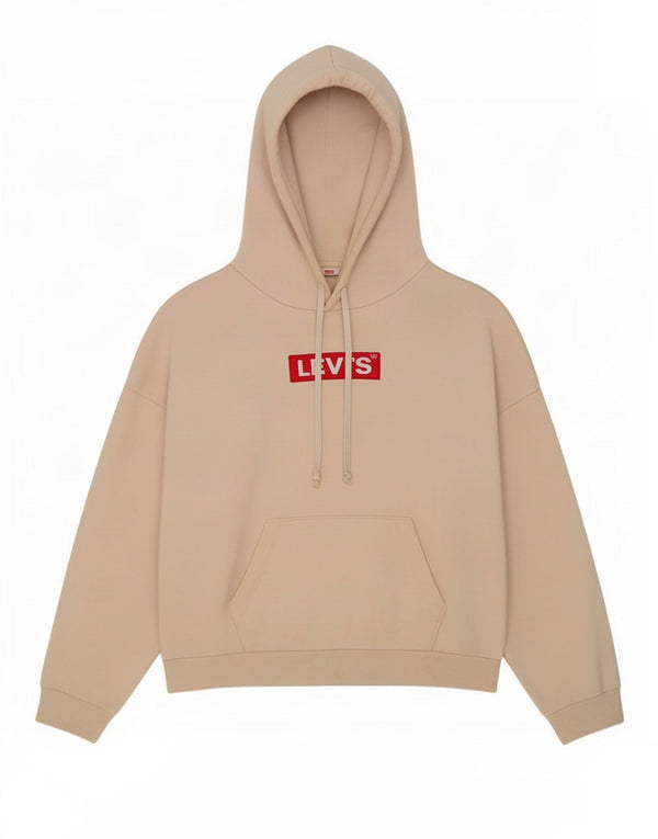 Damski sweter oversize z kapturem Levi's UK 10, mały, różowy, bawełniany