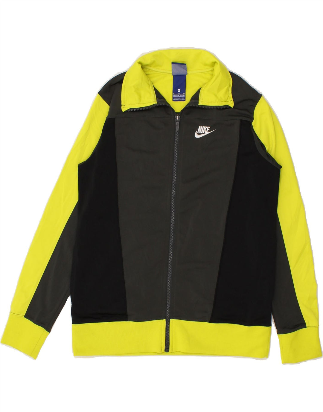NIKE Boys Tracksuit Top Jacket 13-14 Years XL Grey Colourblock Polyester Vintage Nike and Second-Hand Nike from Messina Hembry 