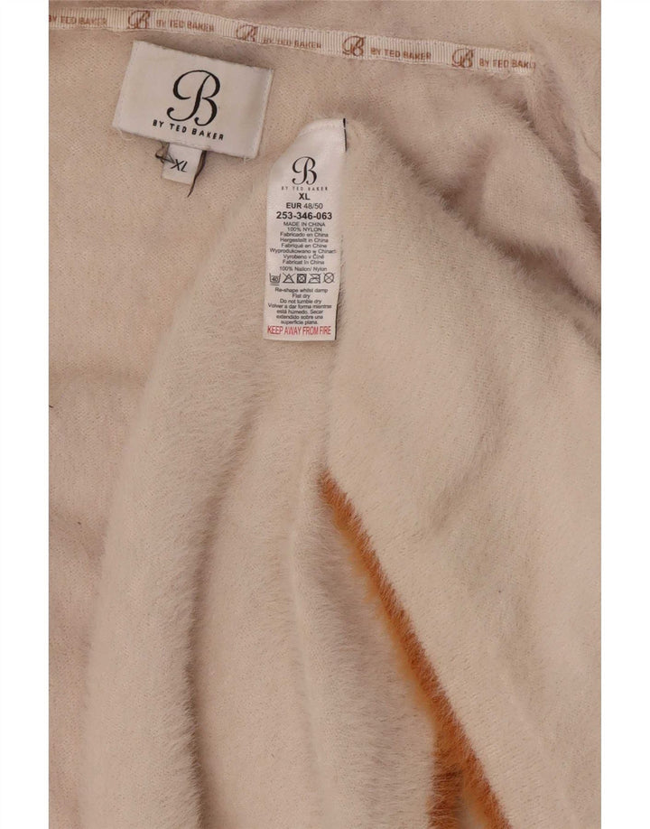 Damski sweter oversize Ted Baker o przedłużonym kroju, UK 18 XL, beżowy
