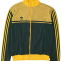 Adidas Męska bluza dresowa z grafiką, duża, żółta, blokowa, poliamidowa