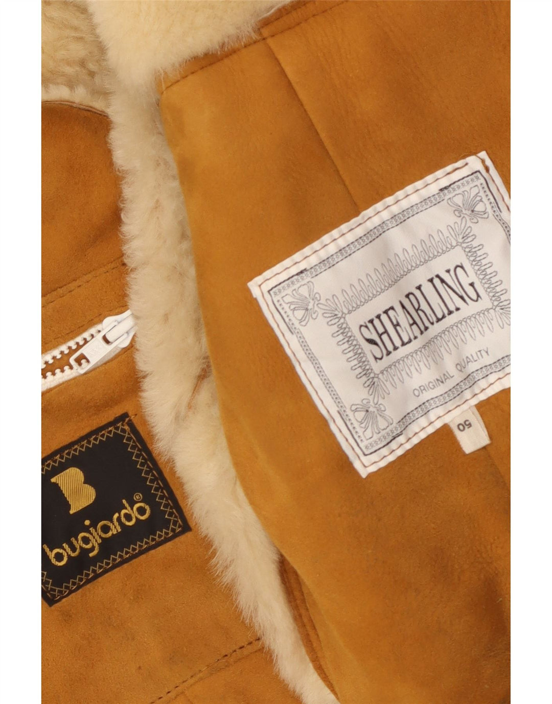 Męska kurtka shearling VINTAGE IT 50 Large Beżowy Shearling