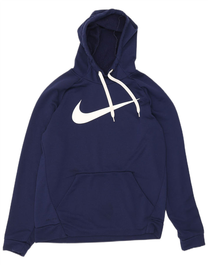 Męska bluza z kapturem Nike Dri Fit Graphic, średni granatowy poliester